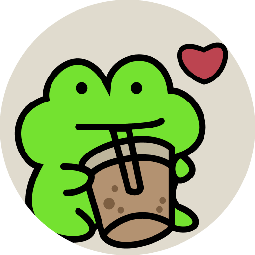 Frog holding a drink